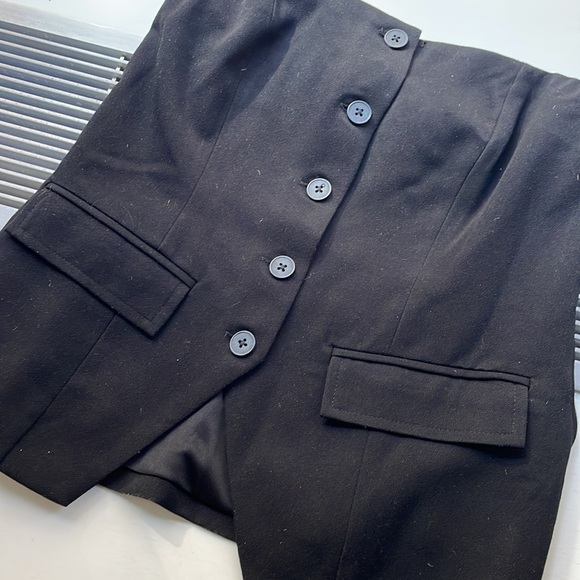 Wayf Black Strapless Button-Down Corset Top NWOT - Picture 7 of 12